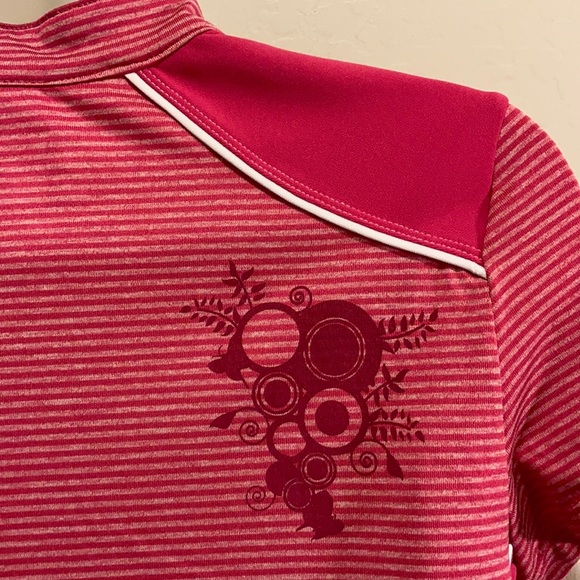 PEARL IZUMI SELECT full zip front Pink & White stripe and flower jersey Sz Small - Picture 7 of 16